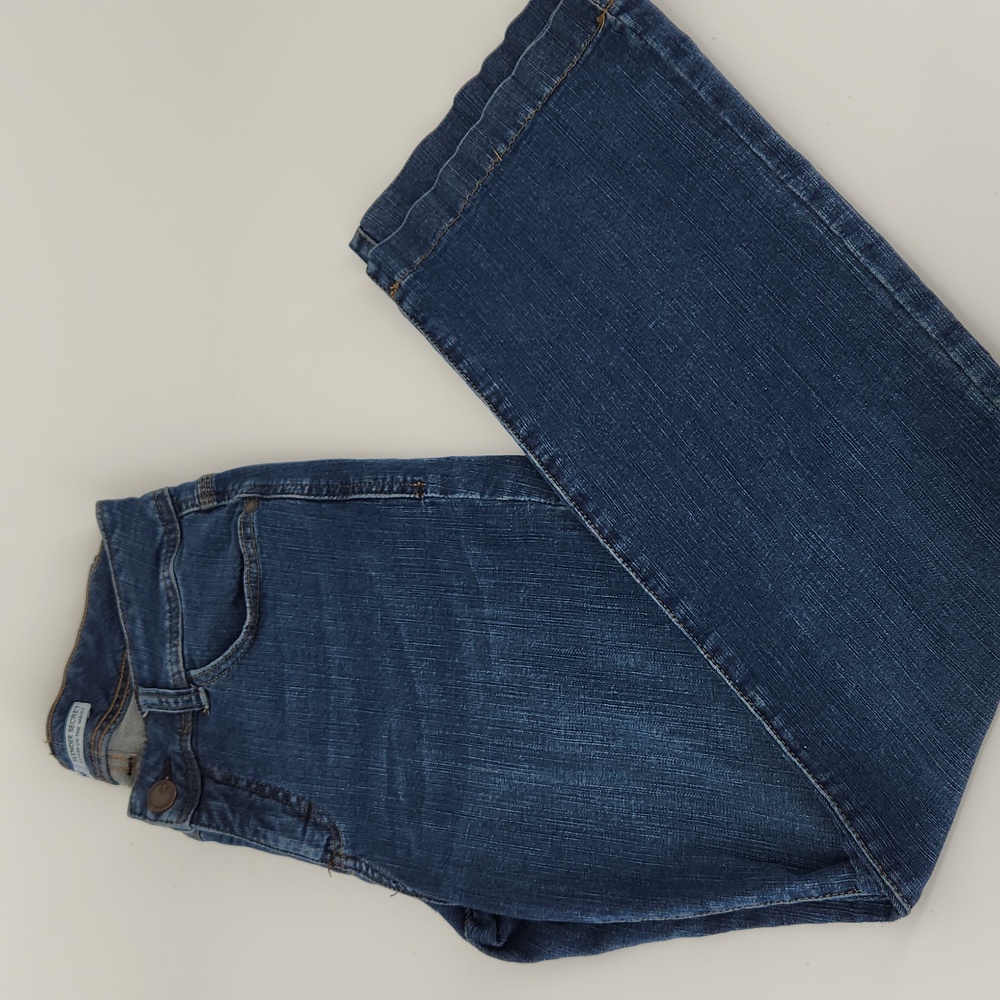 Lee Slender Secret Blue Jeans Women's 8 Petite Embroidered Embellished Straight